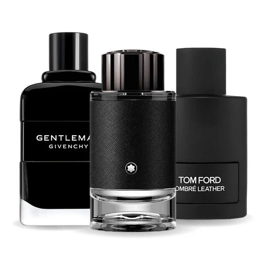 CONFEZIONE DA 3 PROFUMI: TOM FORD OMBRE LEATHER, GIVENCHY GENTLEMAN, MONTBLANC EXPLORER 100ML