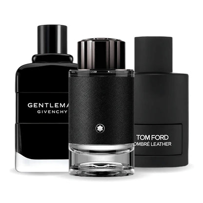 CONFEZIONE DA 3 PROFUMI: TOM FORD OMBRE LEATHER, GIVENCHY GENTLEMAN, MONTBLANC EXPLORER 100ML
