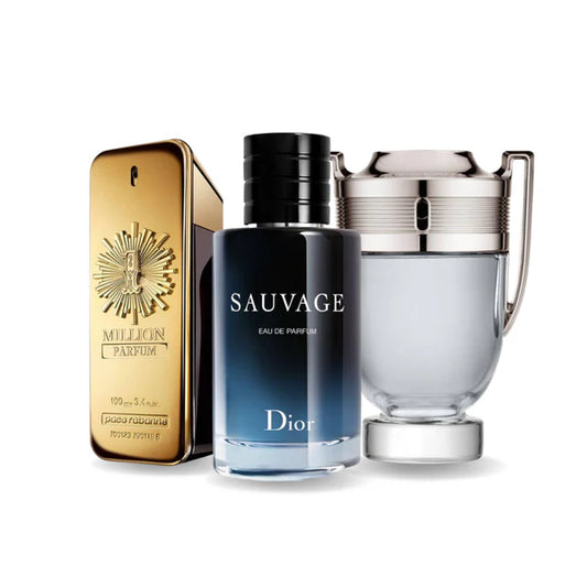 PACK 3 PROFUMI: PACO RABANNE ONE MILLION, DIOR SAUVAGE, PACO RABANNE INVICTUS 100ML