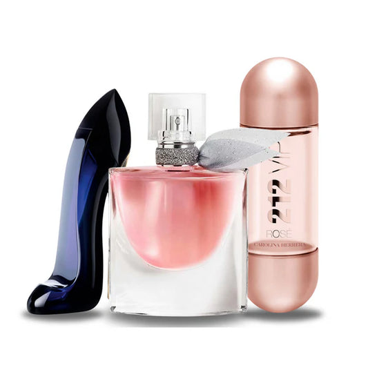 CONFEZIONE DA 3 PROFUMI: GOOD GIRL, LANCÔME LA VIE EST BELLE, 212 VIP ROSÉ 100ML