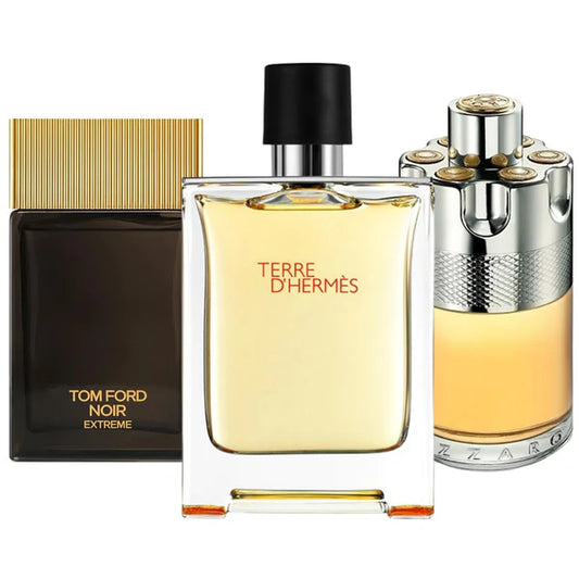 PACK 3 PROFUMI: TERRE D'HERMÈS, AZZARO WANTED, TOM FORD NOIR EXTREME 100ML
